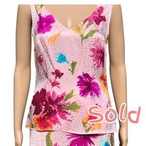 ESCADA top. Silk floral multicolored top Sz 34